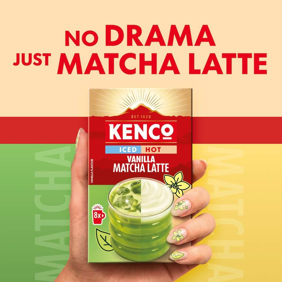 image 1 of Kenco Iced or Hot Vanilla Macha Latte 8 pack 145.6g