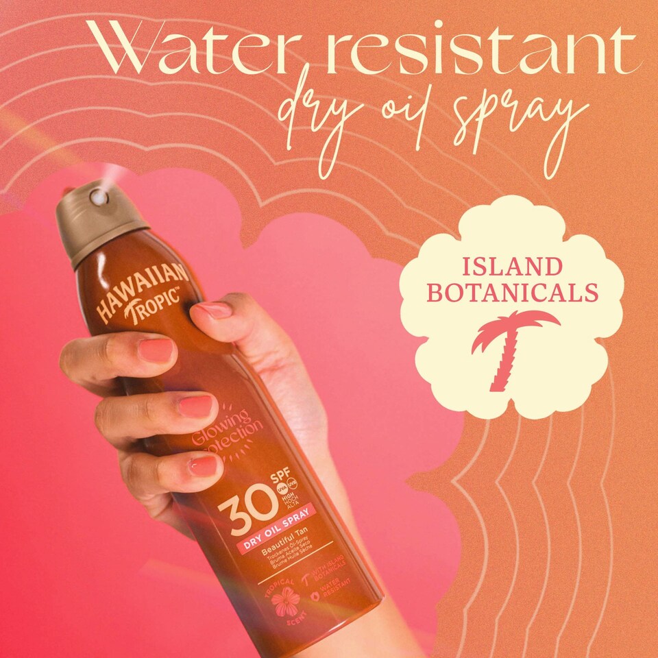 image 1 of Hawaiian Tropic Glowing Protection Sunscreen Spray SPF 30 180ml