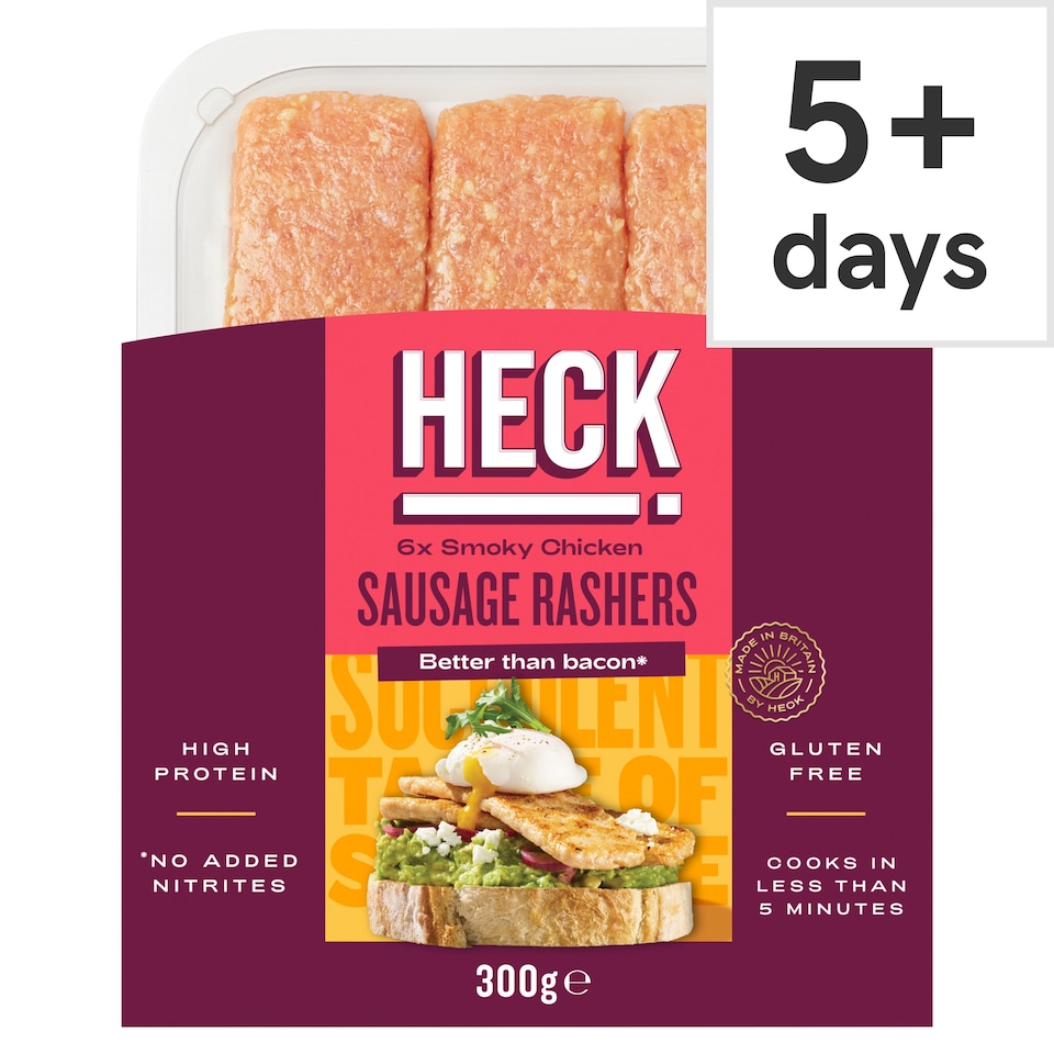 image 1 of Heck 6 Smoky Chicken Sausage Rashers 300g
