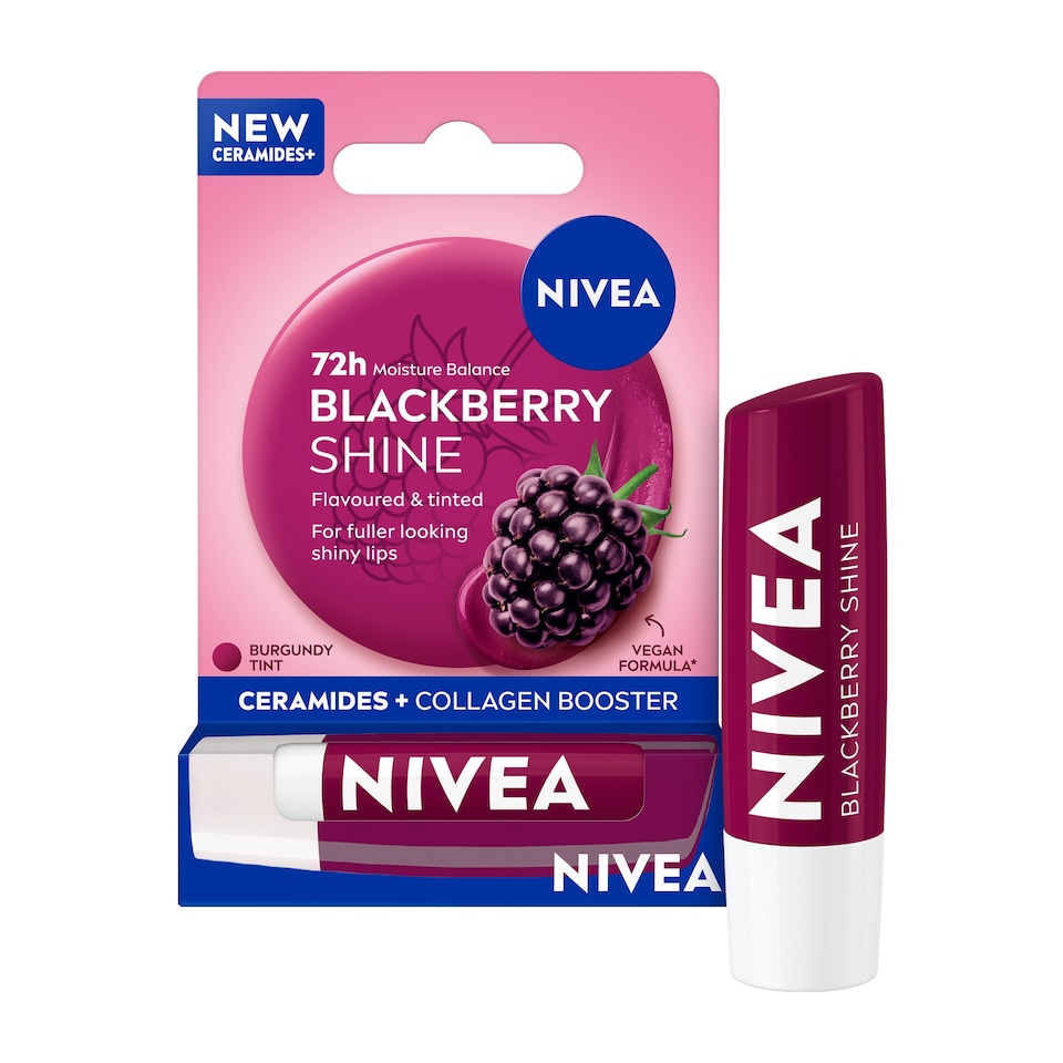 NIVEA 72h Blackberry Shine Lip Balm 4.8g