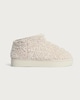image 1 of F&F Borg Textured Platform Slippers in Cream