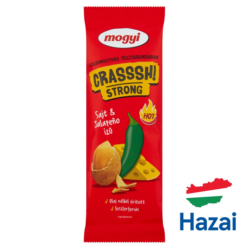 Mogyi Crasssh! Strong földimogyoró sajt és jalapeño ízű tésztabundában 60 g