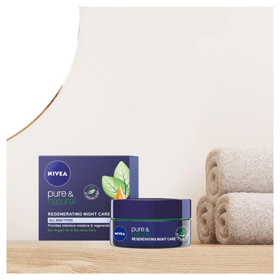 image 1 of Nivea Pure & Natural Night Cream 50Ml