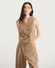 image 1 of F&F Double Breasted V Neck Waistcoat in Brown
