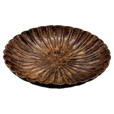 F&F Home Wooden Wavy Bowl