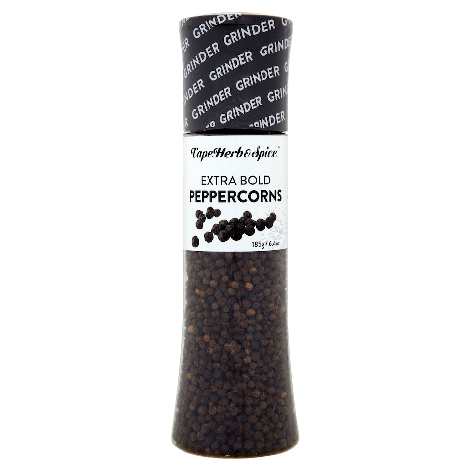 CAPE HERB & SPICE EXTRA BOLD BLACK PEPPERCORNS 185g