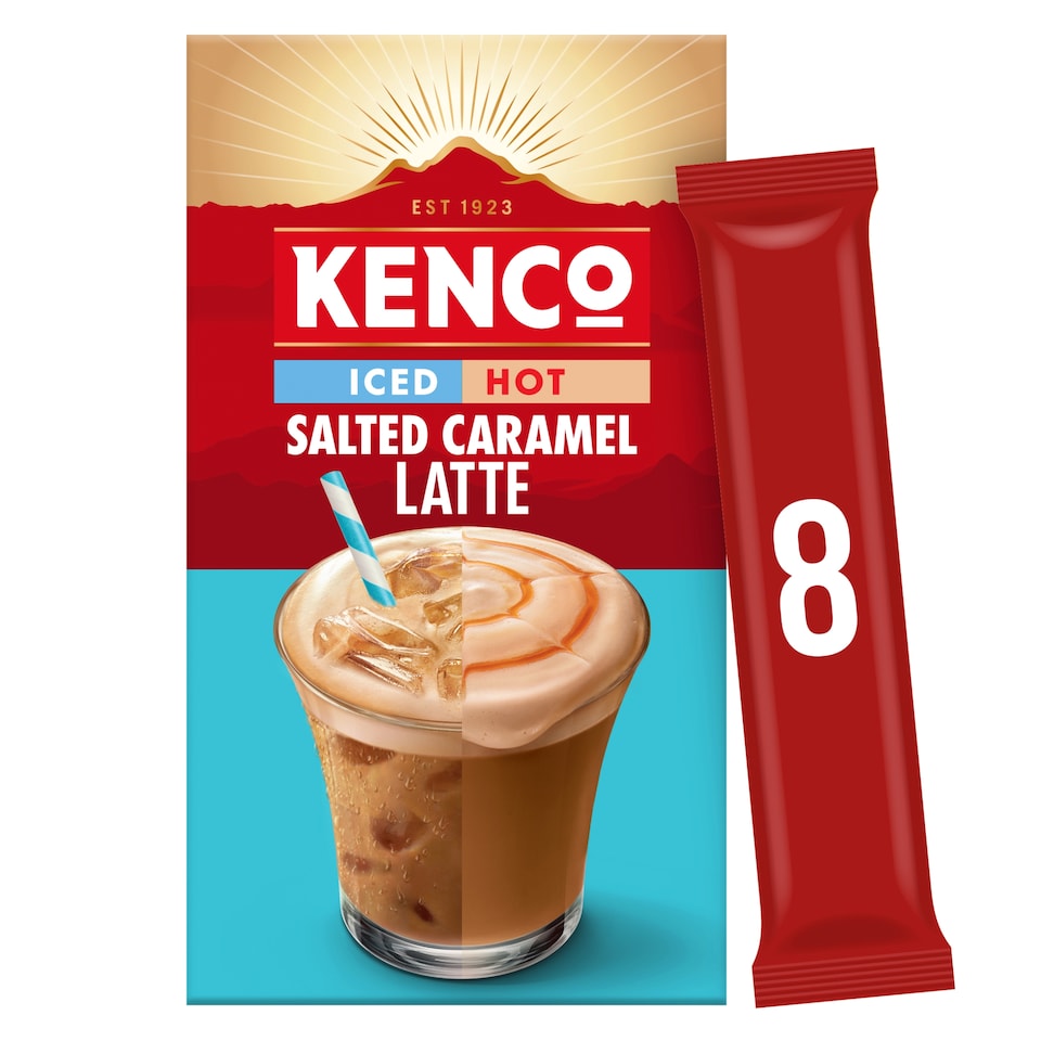 Kenco Iced Or Hot Salted Caramel Latte 8 X 20.3G