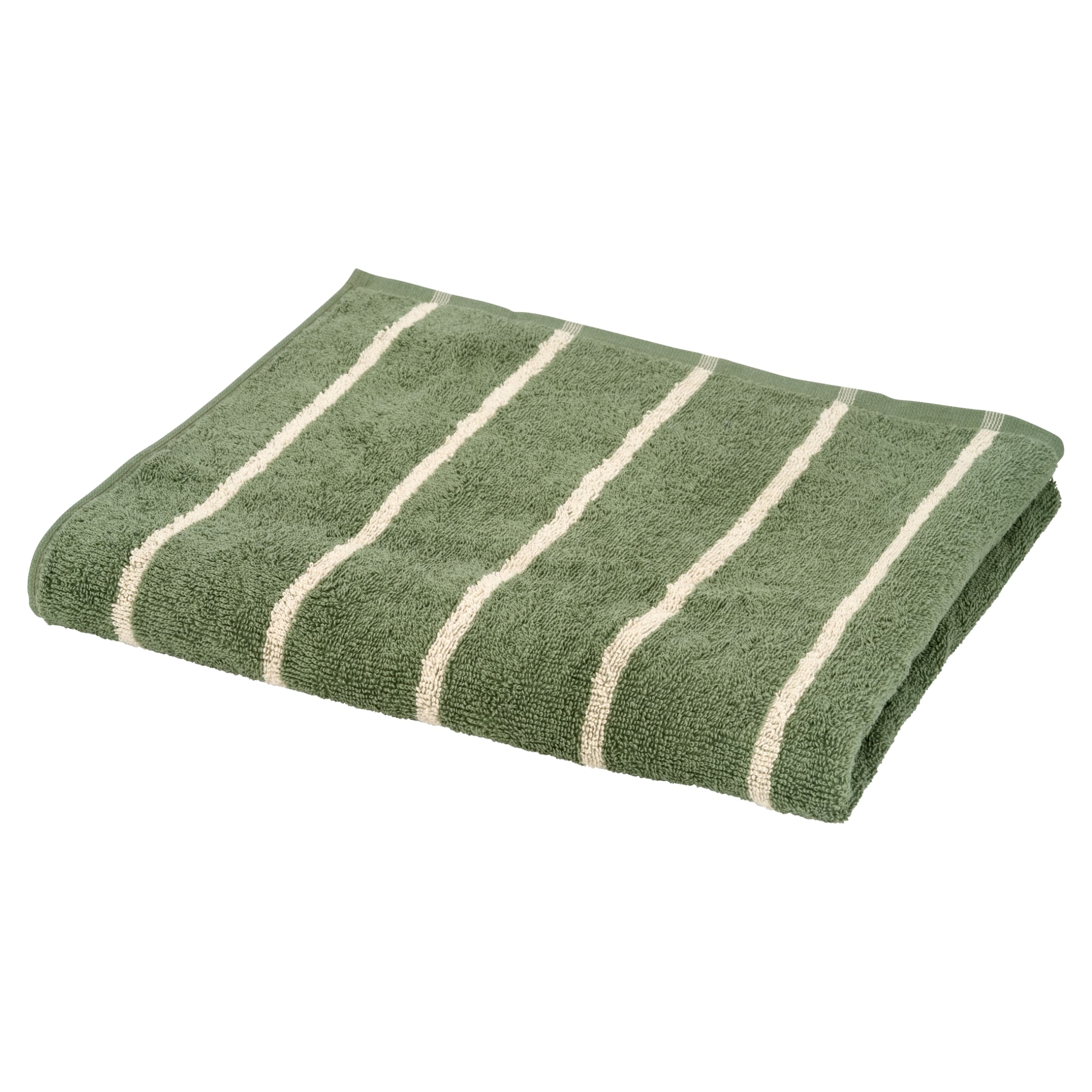 F&F Home Green Stripe Hand Towel