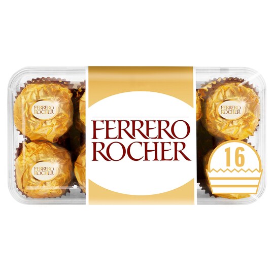 Ferrero Rocher 16 Pieces Boxed Chocolates 200G Tesco Groceries
