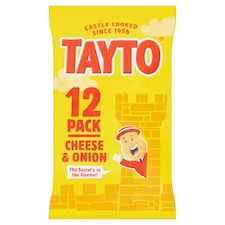 Tayto Cheese & Onion Crisps 12X25g