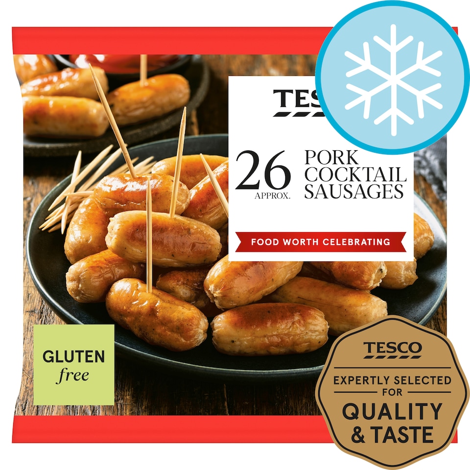 Tesco Pork Cocktail Sausages 26 Pack 312g