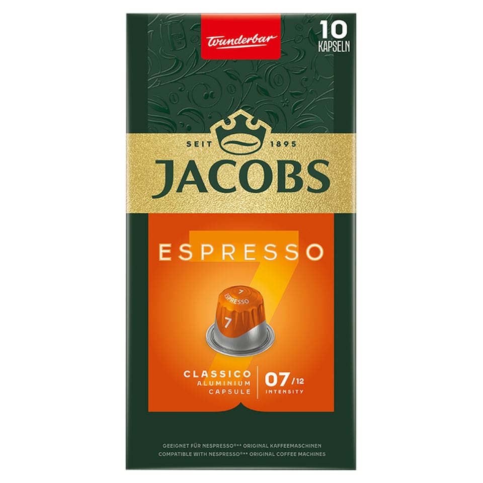Jacobs Espresso Classico őrölt-pörkölt kávé kapszulában 10 db 52 g