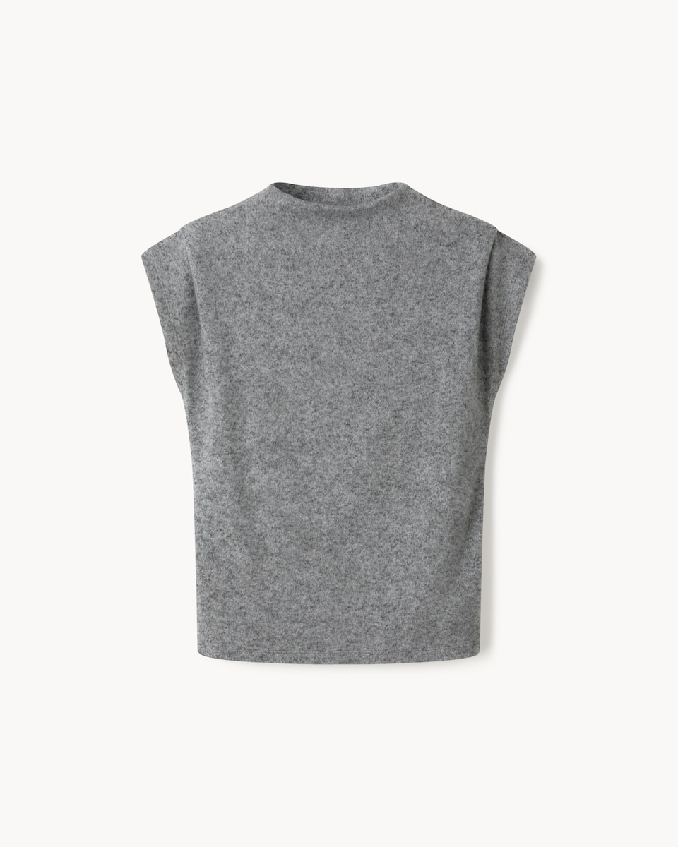 image 1 of F&F Brushed Pleated Sleeve Co-ord Top in Grey