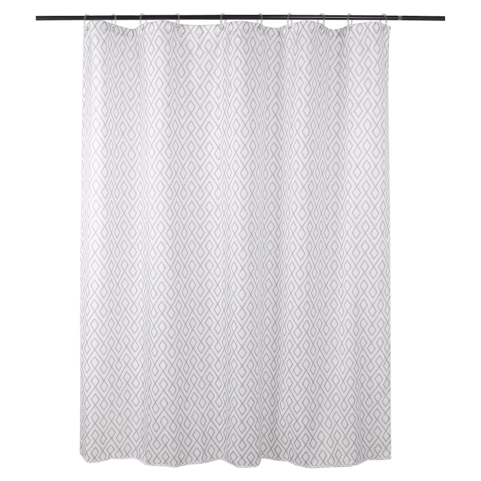 F&F Home Grey Geo Shower Curtain