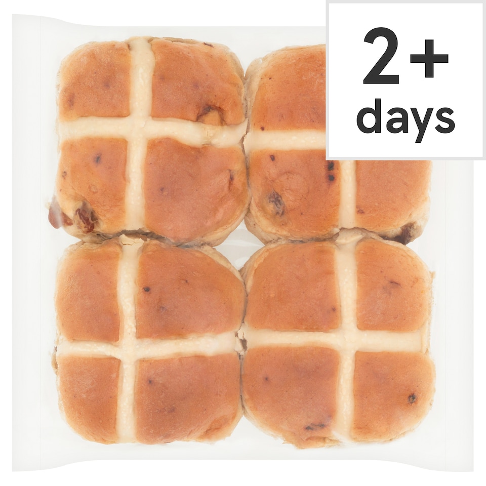 Tesco Hot Cross Buns 4 Pack