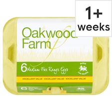 Oakwood Farm Medium Free Range Eggs 6 Pack