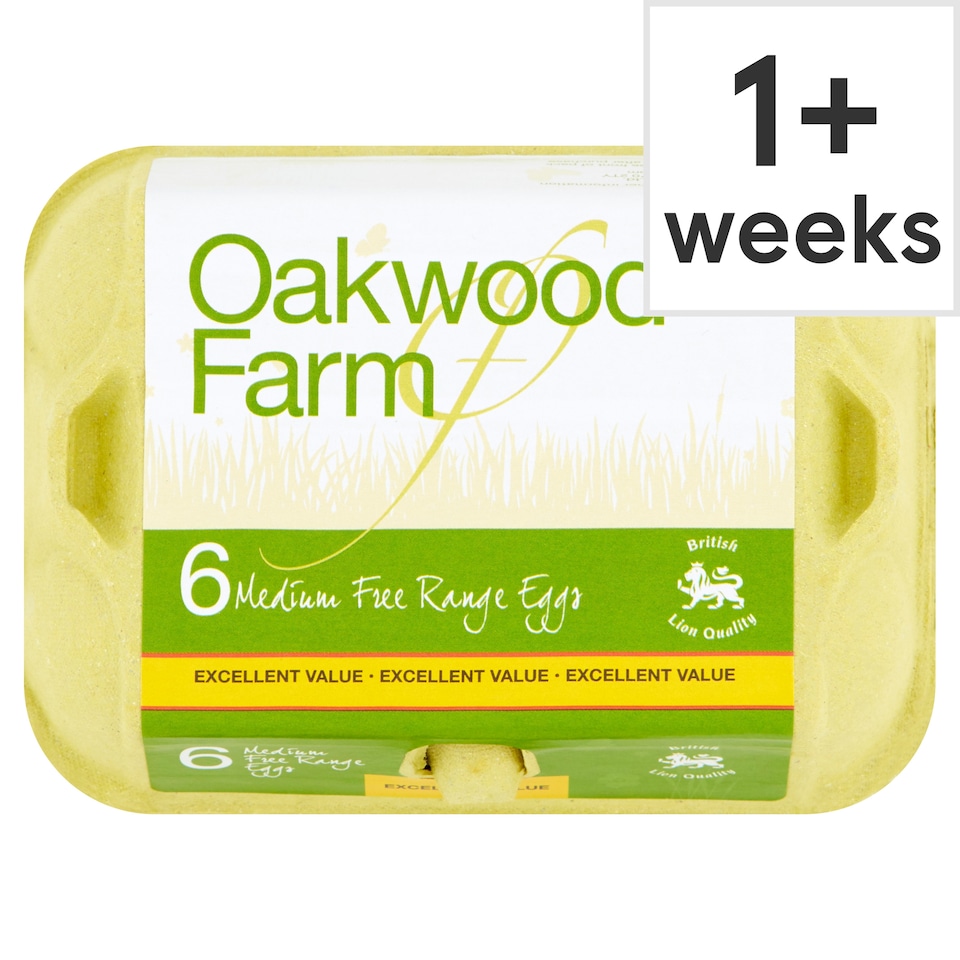 Oakwood Farm Medium Free Range Eggs 6 Pack