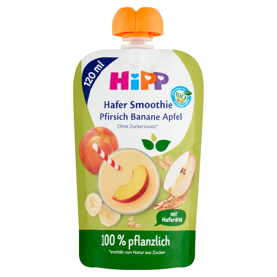 obrázok 1 z HiPP Bio ovsené smoothie jablko, broskyňa, banán 120 ml