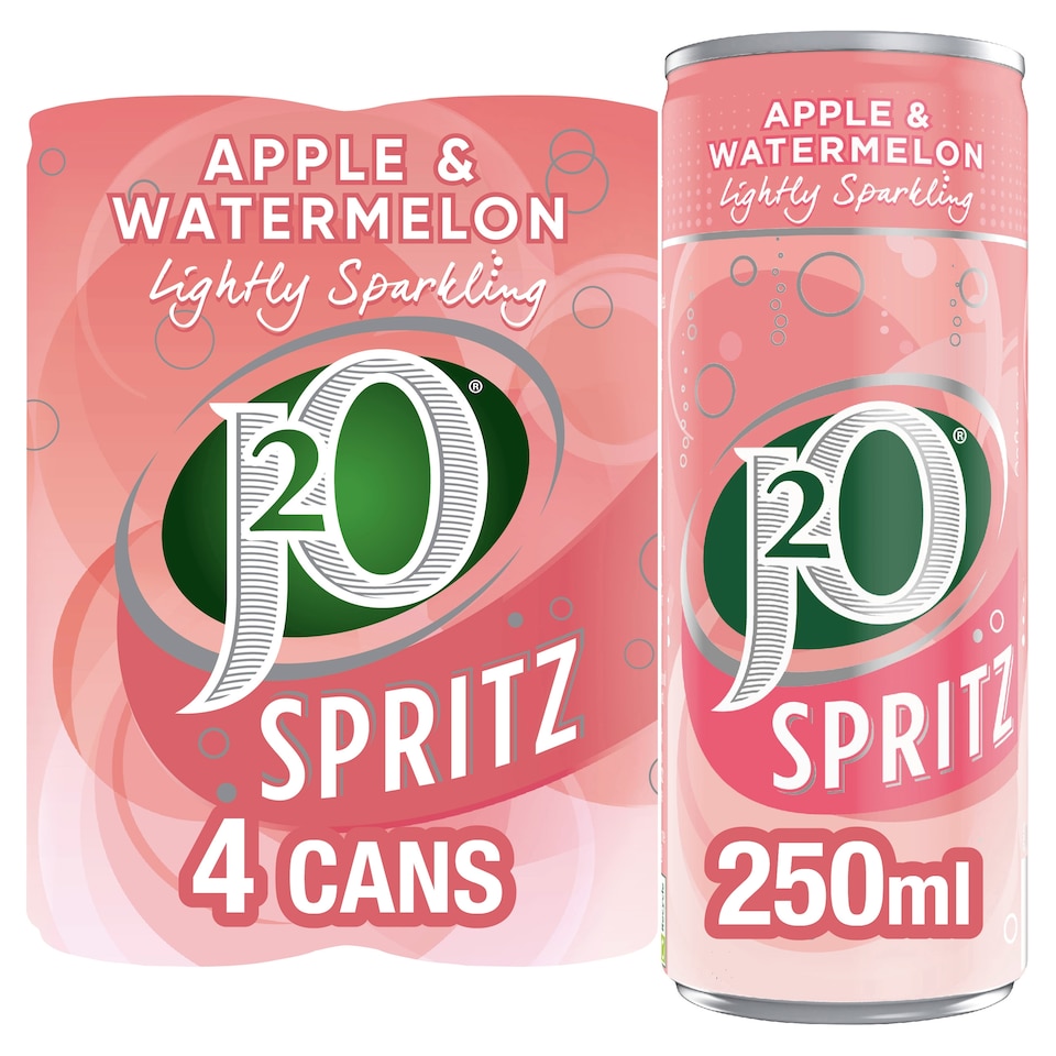 image 1 of J2O Spritz Sparkling Apple & Watermelon Cans 4x250ml