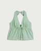 image 4 of OH ME OH MY Pure Cotton Striped Halterneck Co-ord Top in Green