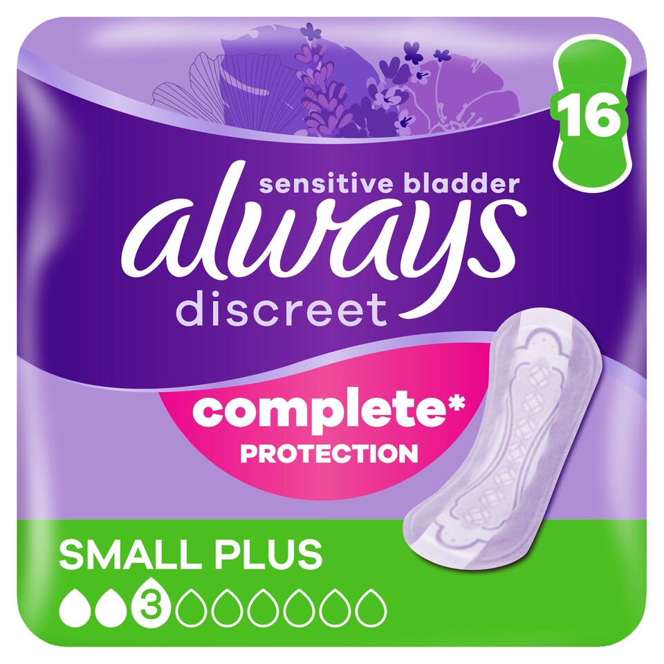image 1 of Always Discreet Small Plus Incont Pads 16 Pack