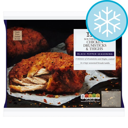 Tesco Southern Fried Chicken Drumsticks & Thighs 680G Price Marked