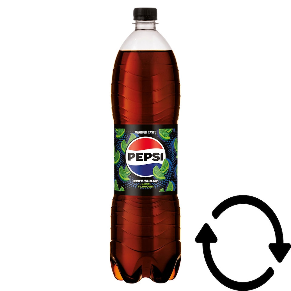 Pepsi Zero colaízű energiamentes szénsavas üdítőital édesítőszerekkel lime ízesítéssel 1,5 l