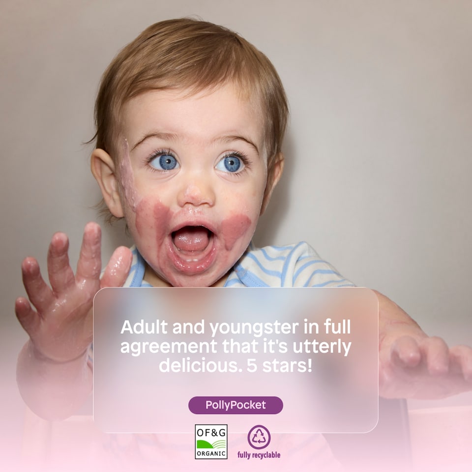 image 1 of Little Freddie Organic Strawberries, Blueberries & Oats Baby Food Pouch Multipack 6+ Months 6 x 100g