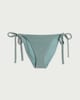 image 4 of F&F Metallic Bikini Bottoms in Green