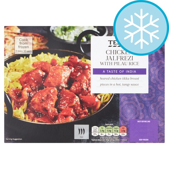 Tesco Chicken Jalfrezi With Pilau Rice 400G Tesco Groceries