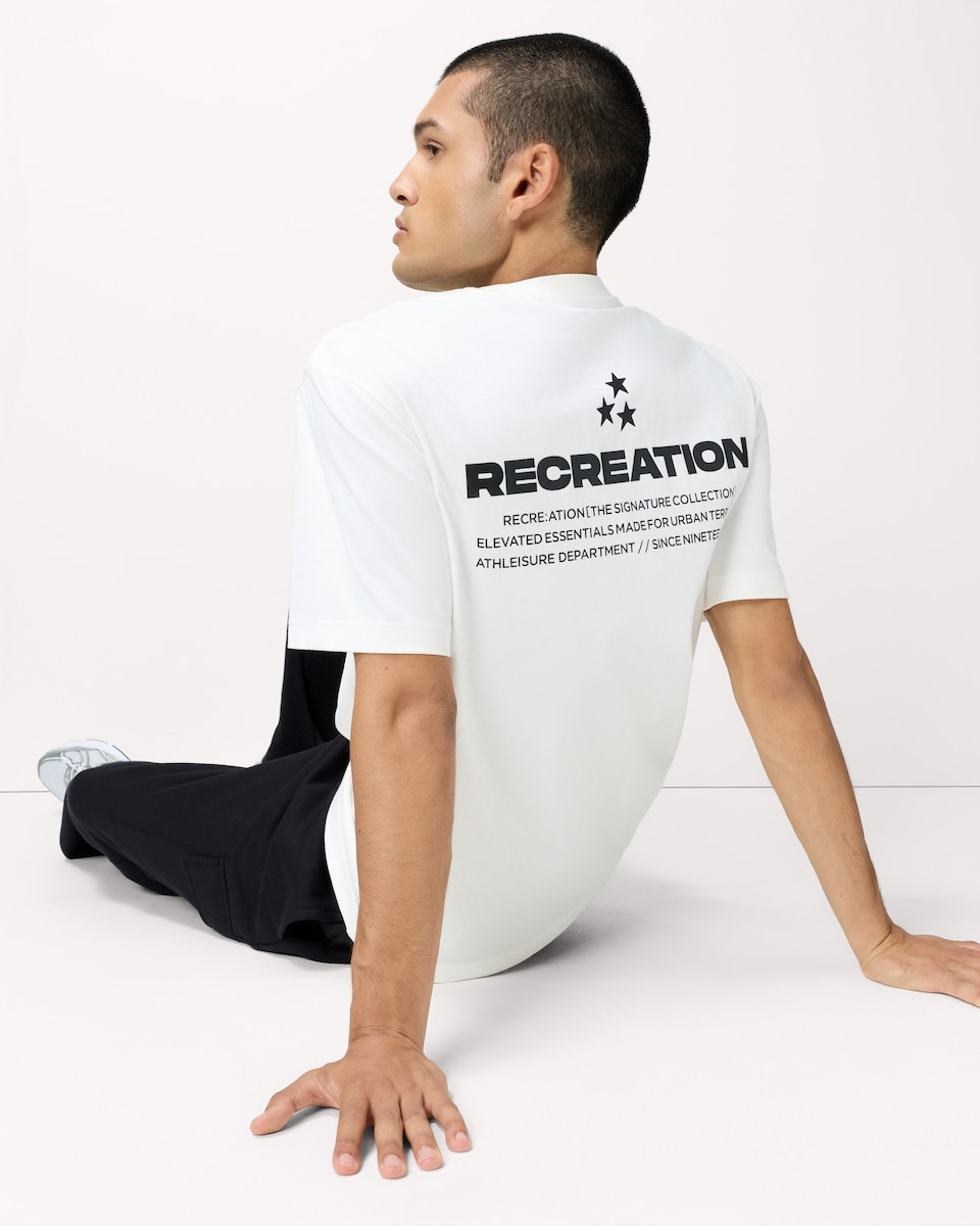 image 1 of F&F Active EVERYHOUR Pure Cotton T-Shirt in Ecru