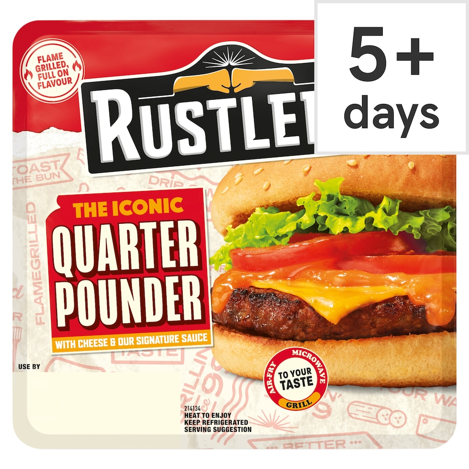 Rustlers Quarter Pounder Cheese Burger 190 G
