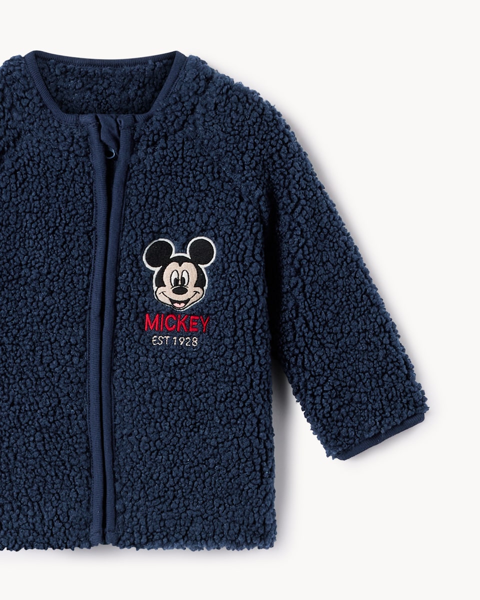 image 1 of Disney Mickey Mouse Fleece Jacket, Top and Jeans Set in Navy