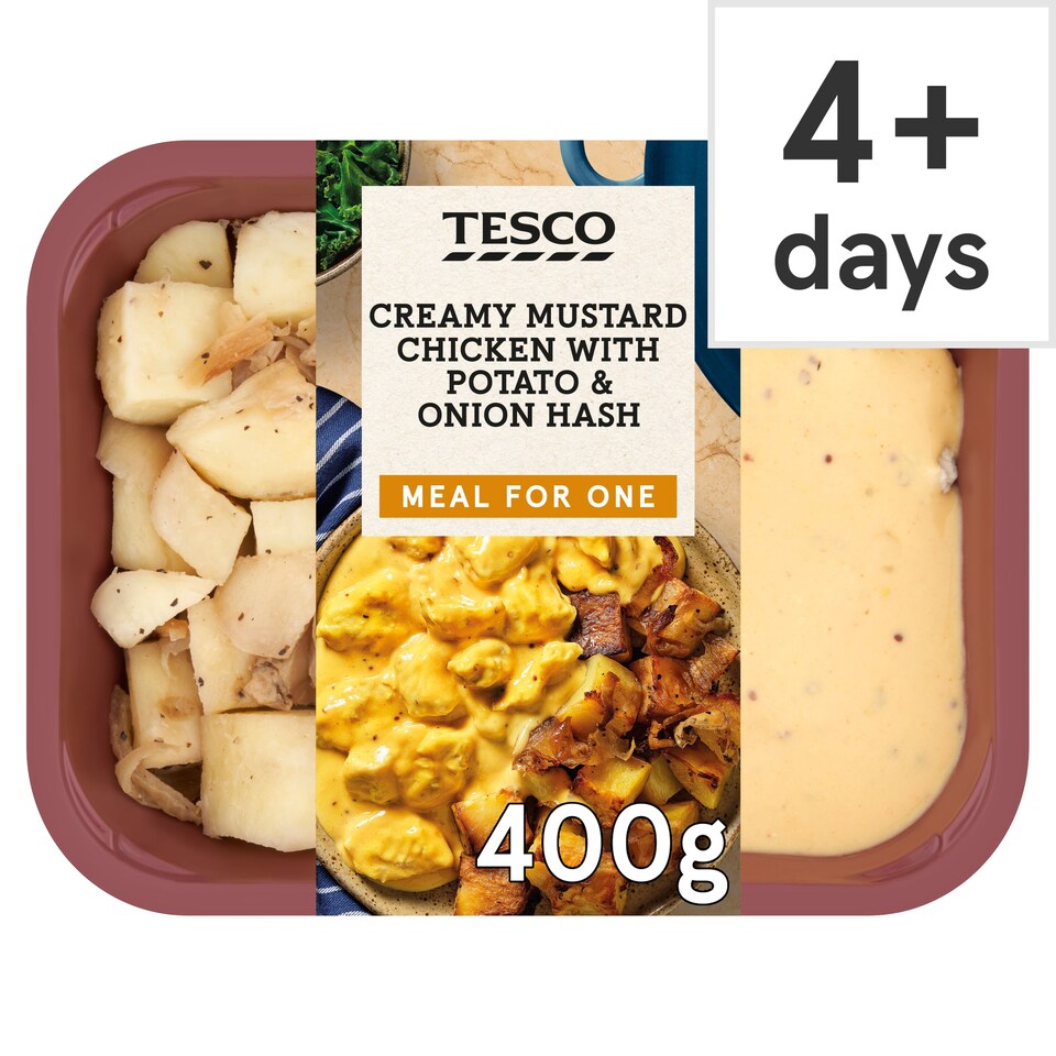Tesco Creamy Mustard Chicken With Potato & Onion Hash 400G