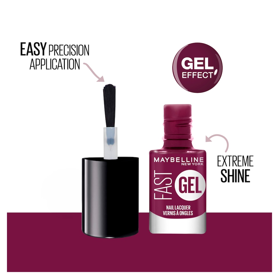 image 1 of Maybelline Fast Gel Nail Lacquer Plum Party 6.7Ml