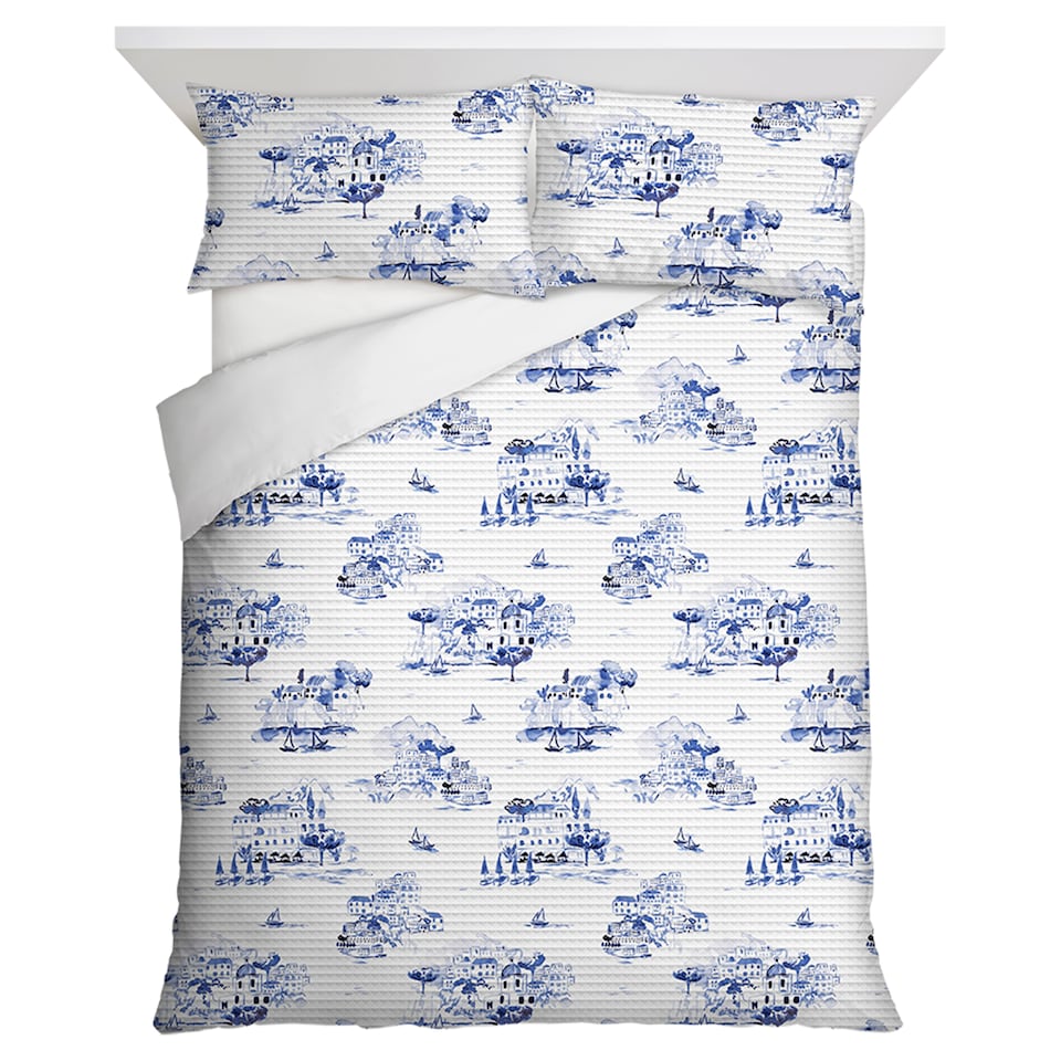 F&F Home Coastal Town Duvet Set Double