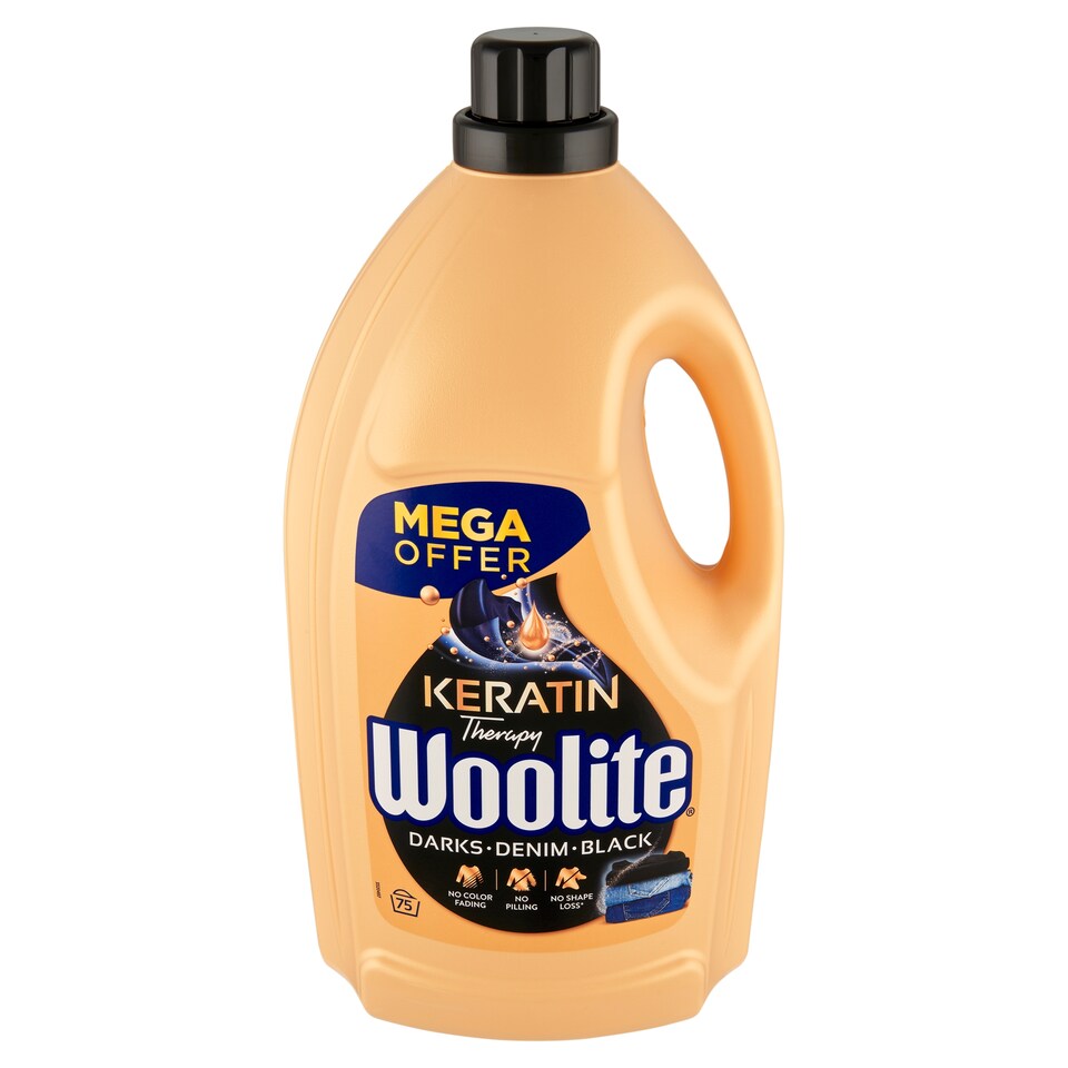 image 1 of Woolite Keratin Therapy Liquid Detergent with Keratin for Black and Dark Laundry 75 Washes 4.5 L