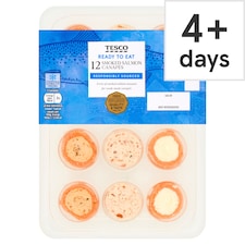 Tesco Smoked Salmon Canapes 12 Pack 100g