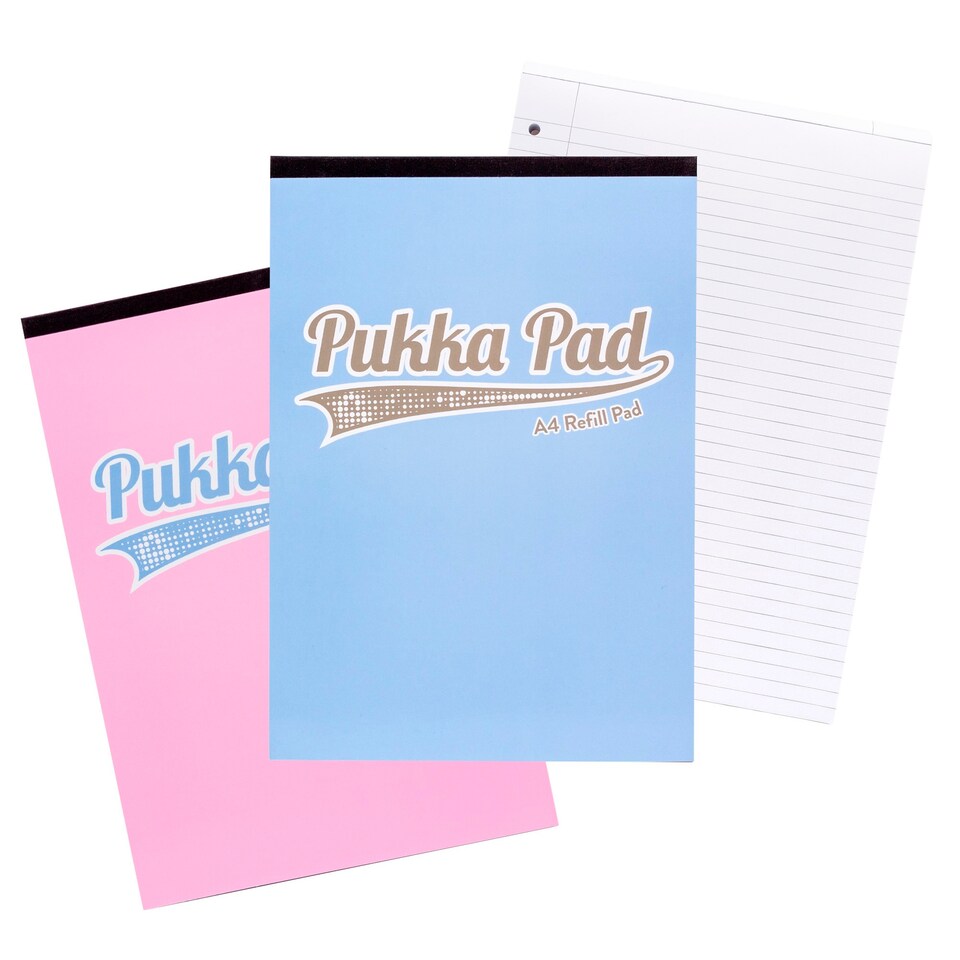 Pukka Pastel A4 Refill Pad 160pg Pink Blue