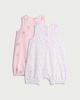 image 2 of F&F Baby 2-Pack Pure Cotton Print Rompers in Pink