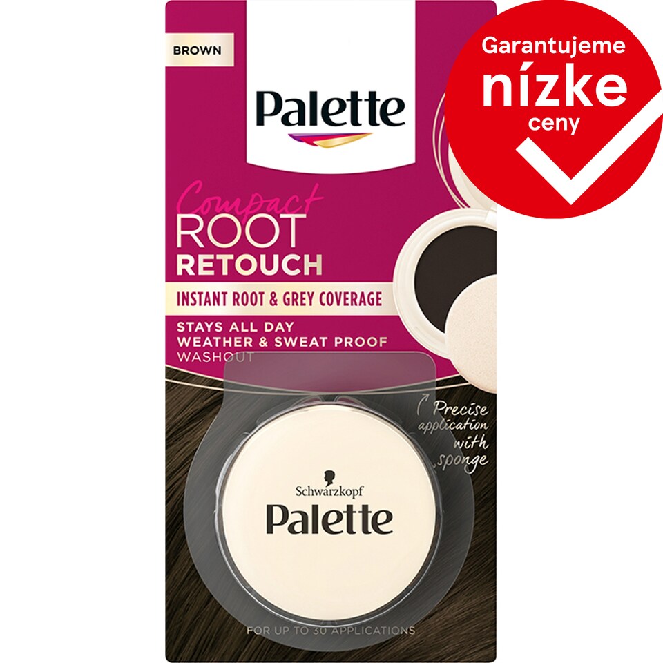 Palette Compact Root Retouch viacúčelový kompaktný púder Hnedý 3 g