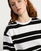 image 2 of F&F Boxy Fit Striped Short Sleeved T-Shirt in Multi Black White