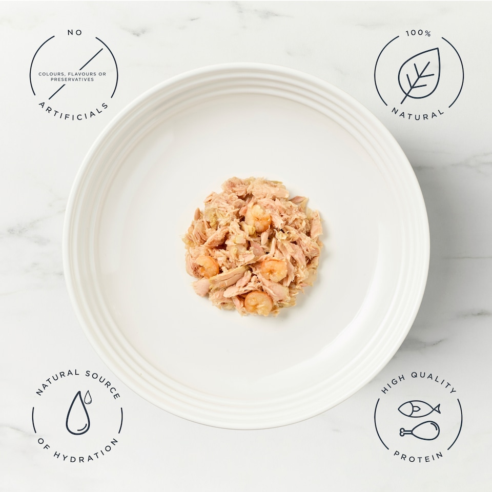 image 1 of Encore In Broth Tuna Fillet With Prawn Cat Food 70g