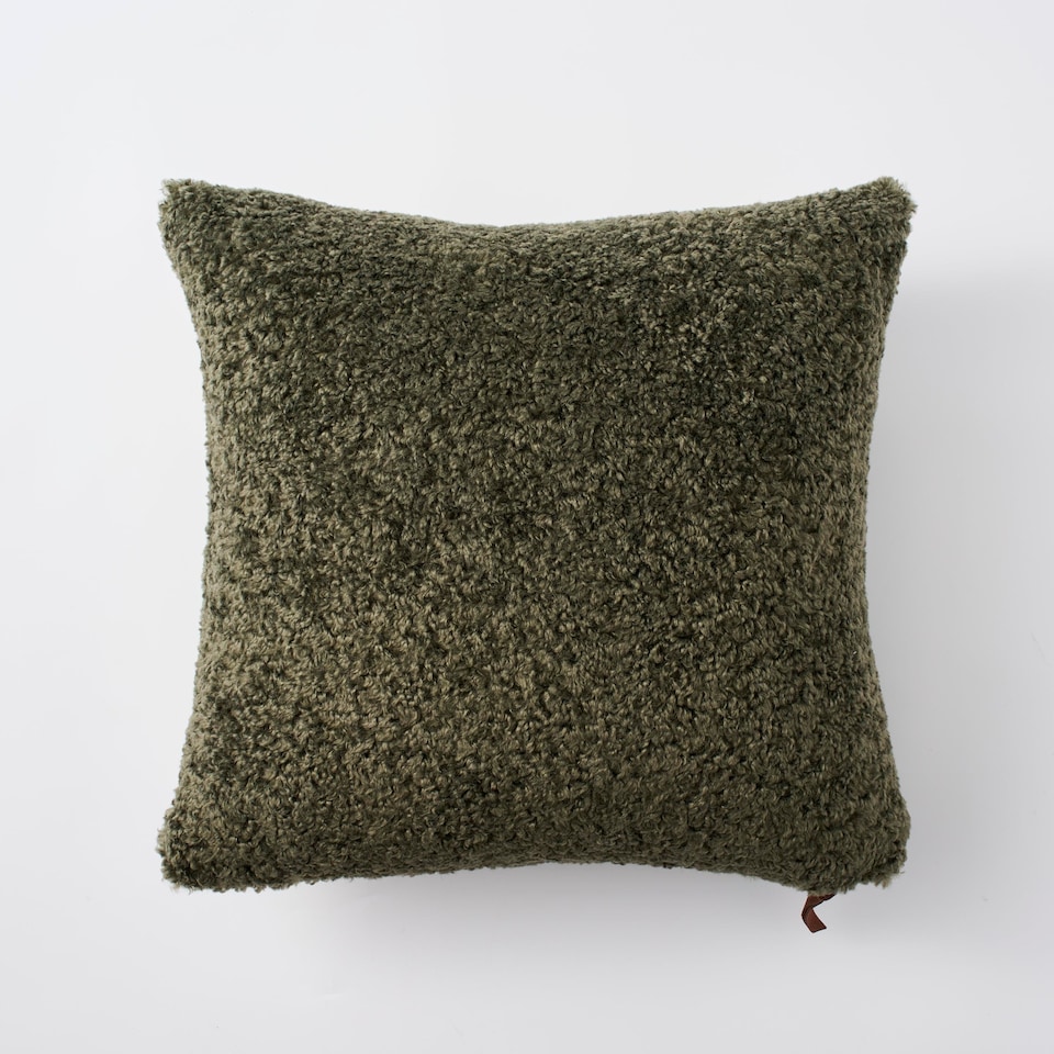 F&F Home Green Boucle Cushion 45X45cm