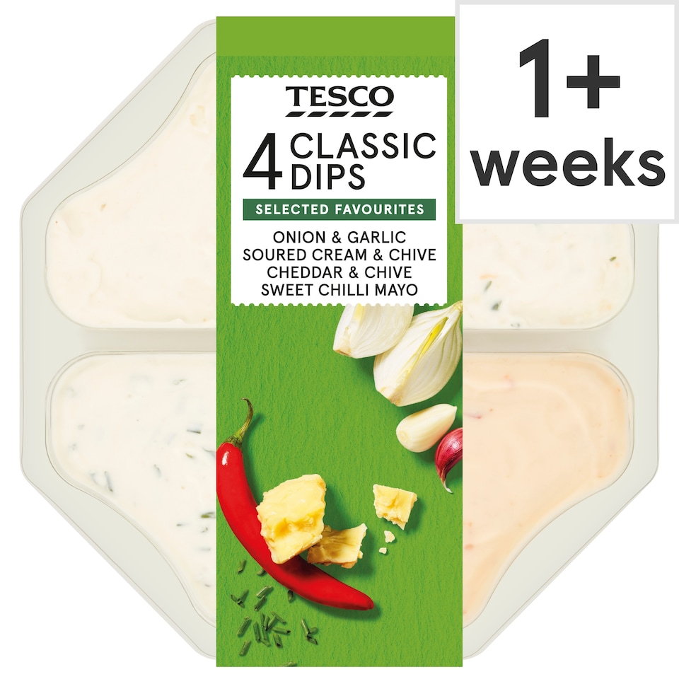 Tesco 4 Classic Dips 500g
