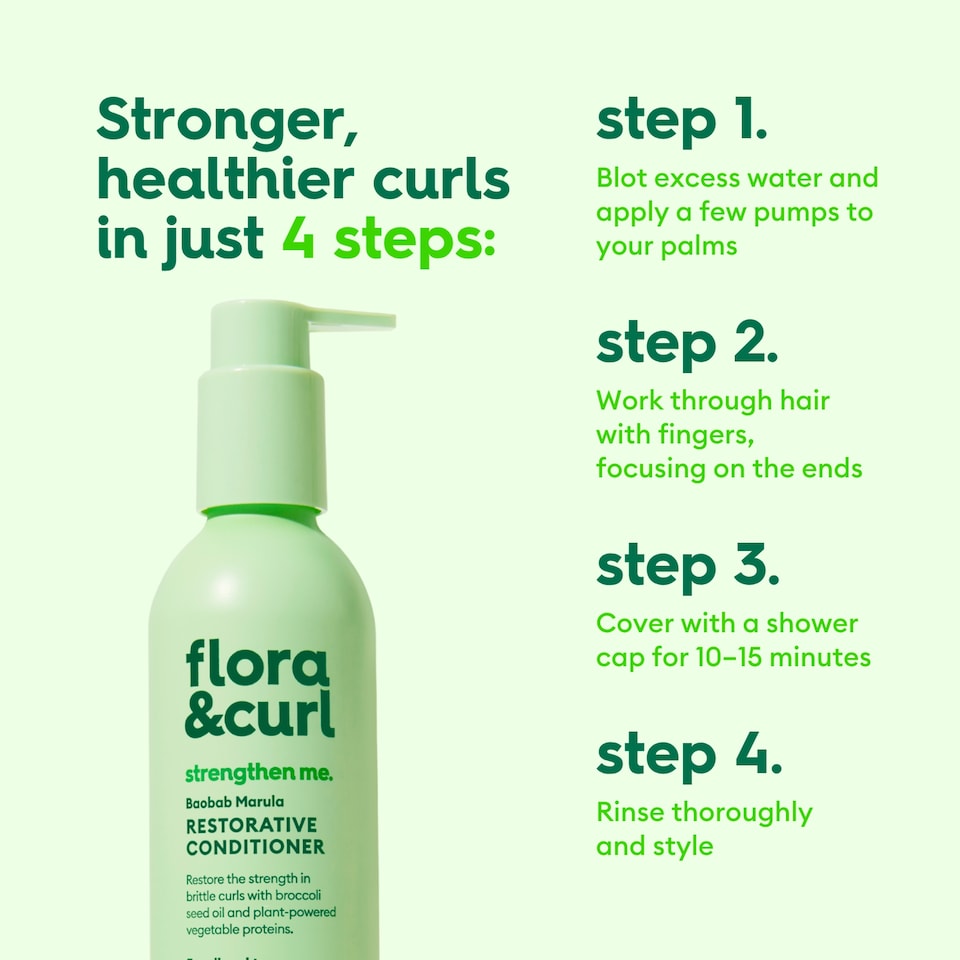 image 1 of Flora & Curl Baobab Marula Restorative Conditioner 300ml