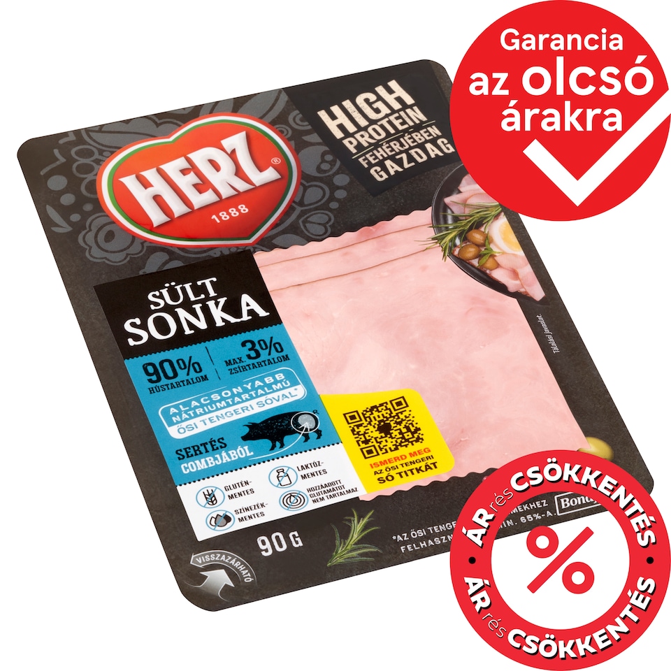 HERZ szeletelt sült sonka 90 g