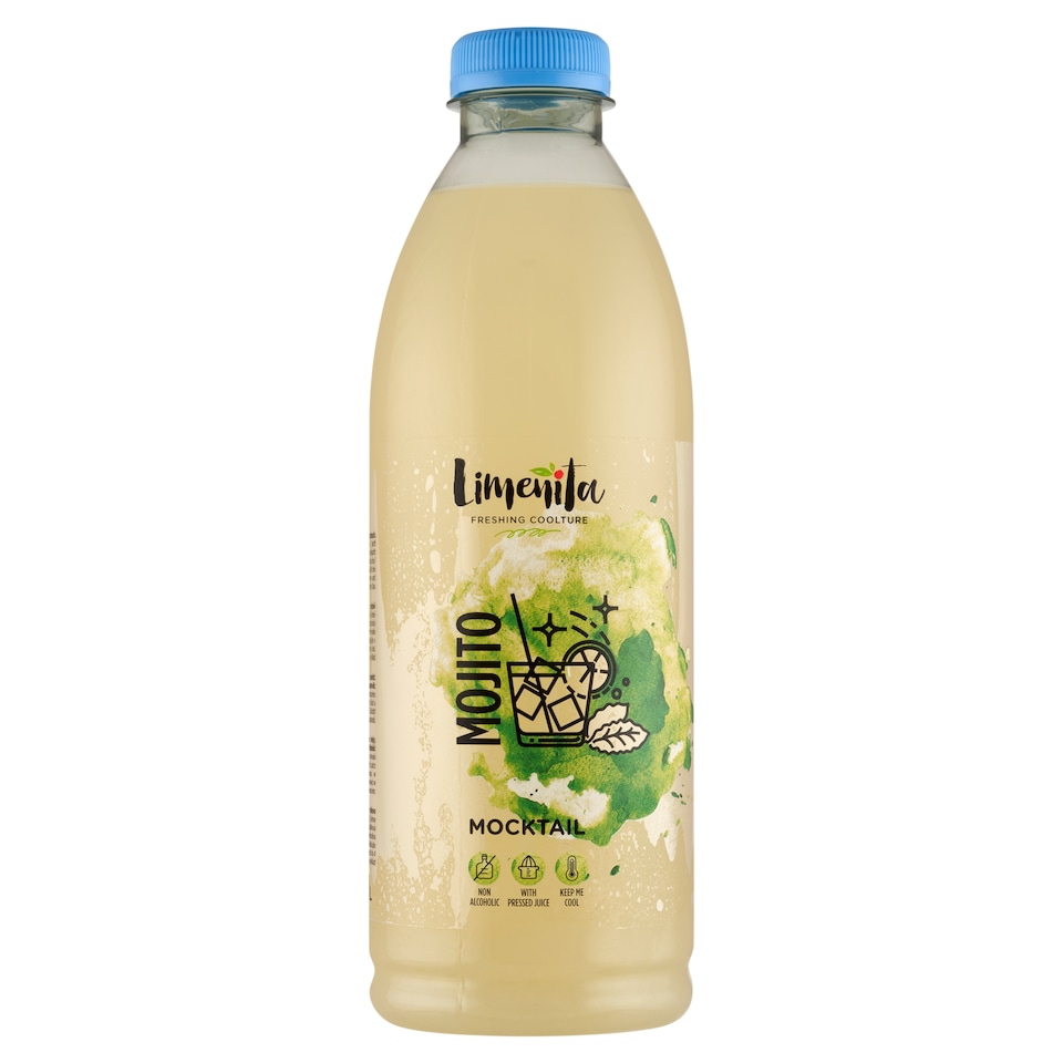 Limenita Mocktail Mojito szénsavmentes mentával ízesített alkoholmentes ital 1 l  1. kép