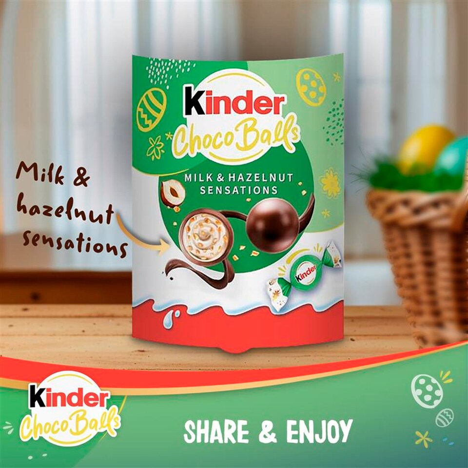 image 1 of Kinder Choco Balls Milk & Hazelnut Sensation 11 Pieces 90g