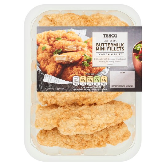 Tesco Buttermilk Chicken Mini Fillets 305G Tesco Groceries